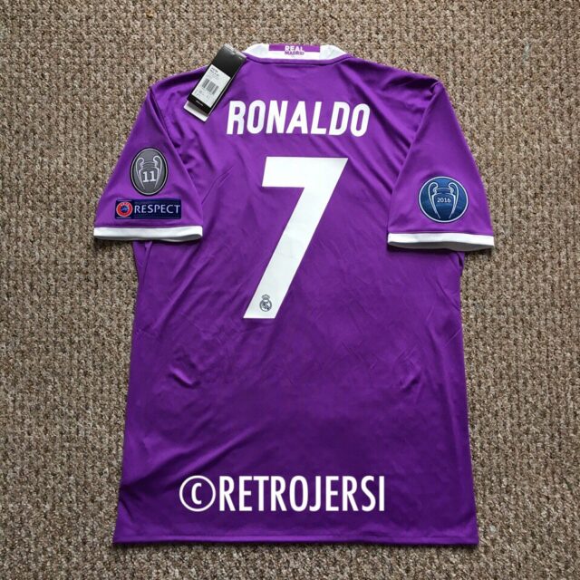 Real Madrid 2016/17 Ronaldo 7 Champions League Final Away Shirt